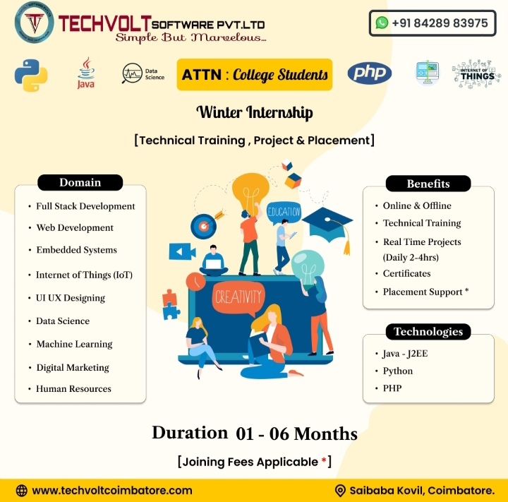 Data Analytics Online-Offline | Final Year | Backend Internship | ML | Coimbatore Tamilnadu