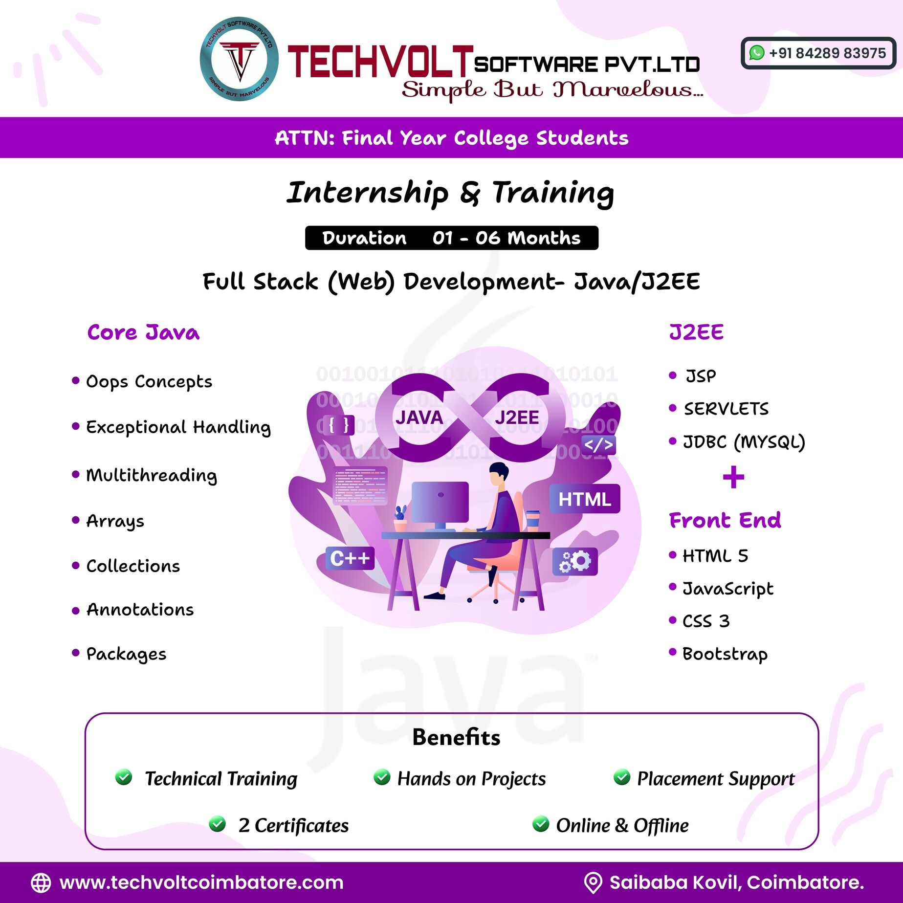Techvolt Coimbatore | ML & Data Analytics for CSE,ECE,EEE,IT Students
